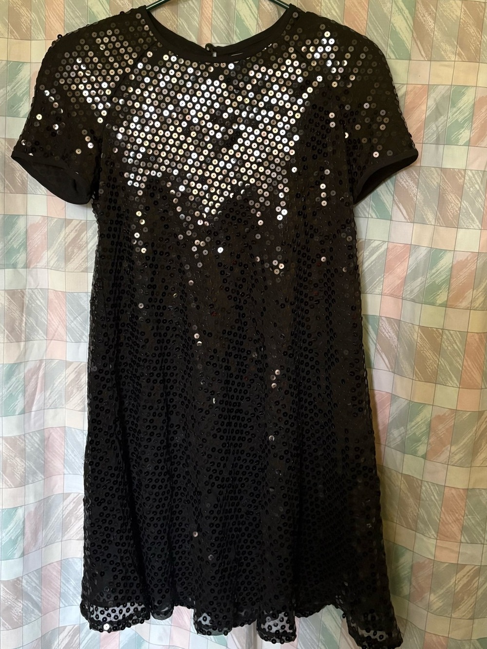 Vintage Liz Claiborne Petite Sequin Dress With Soldier Pads- Size 4 (CA 1638)